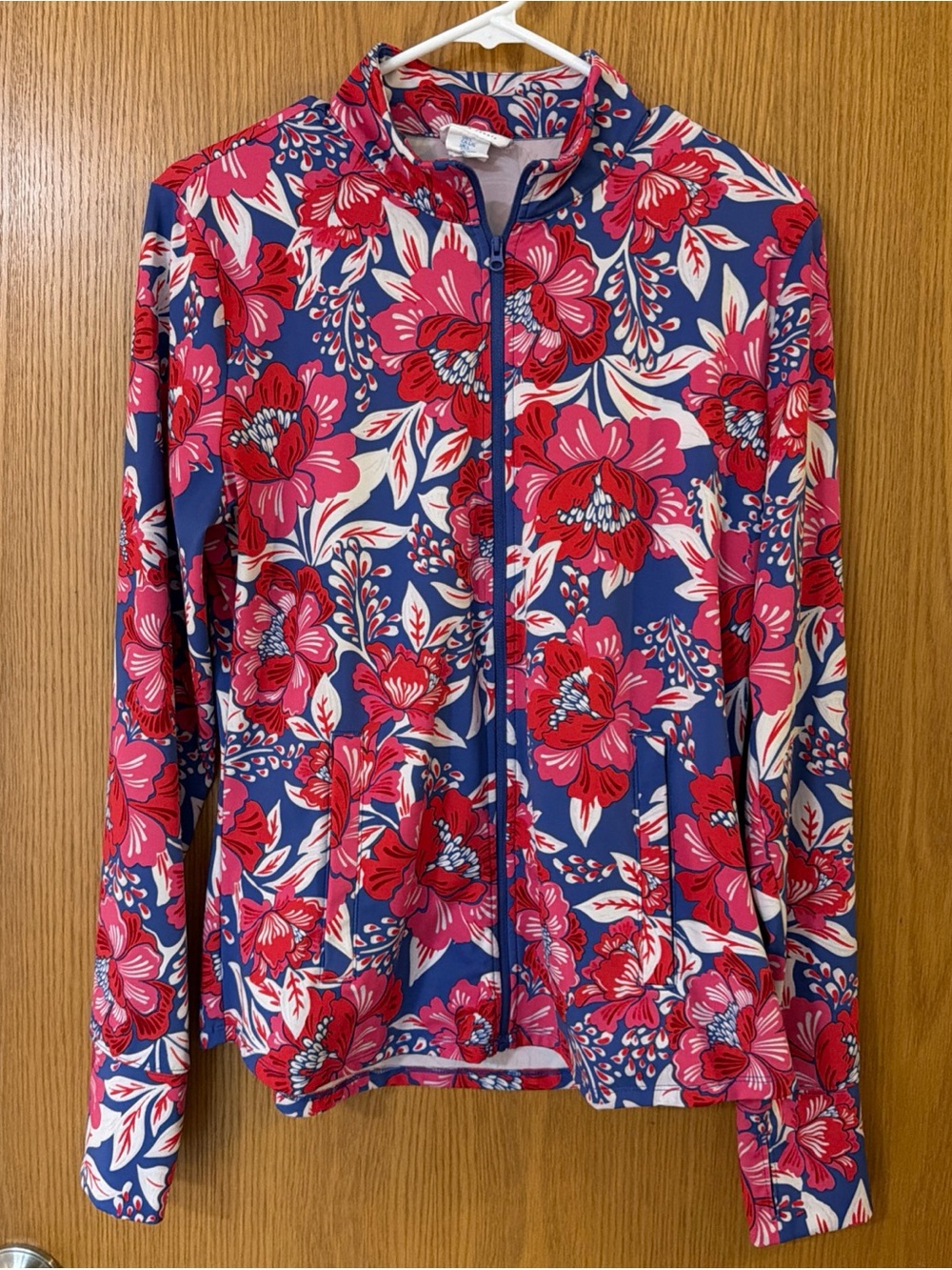 Sigrid Olsen Golf & Tennis Floral Full Zip Activewear Jacket Women’s L Stretchy